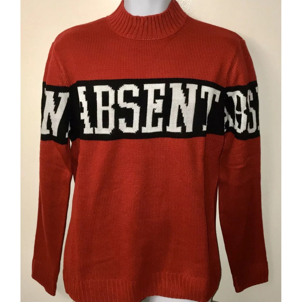 Forever 21 Red (Absent) Pullover Mock Neck Sweater - Size Large